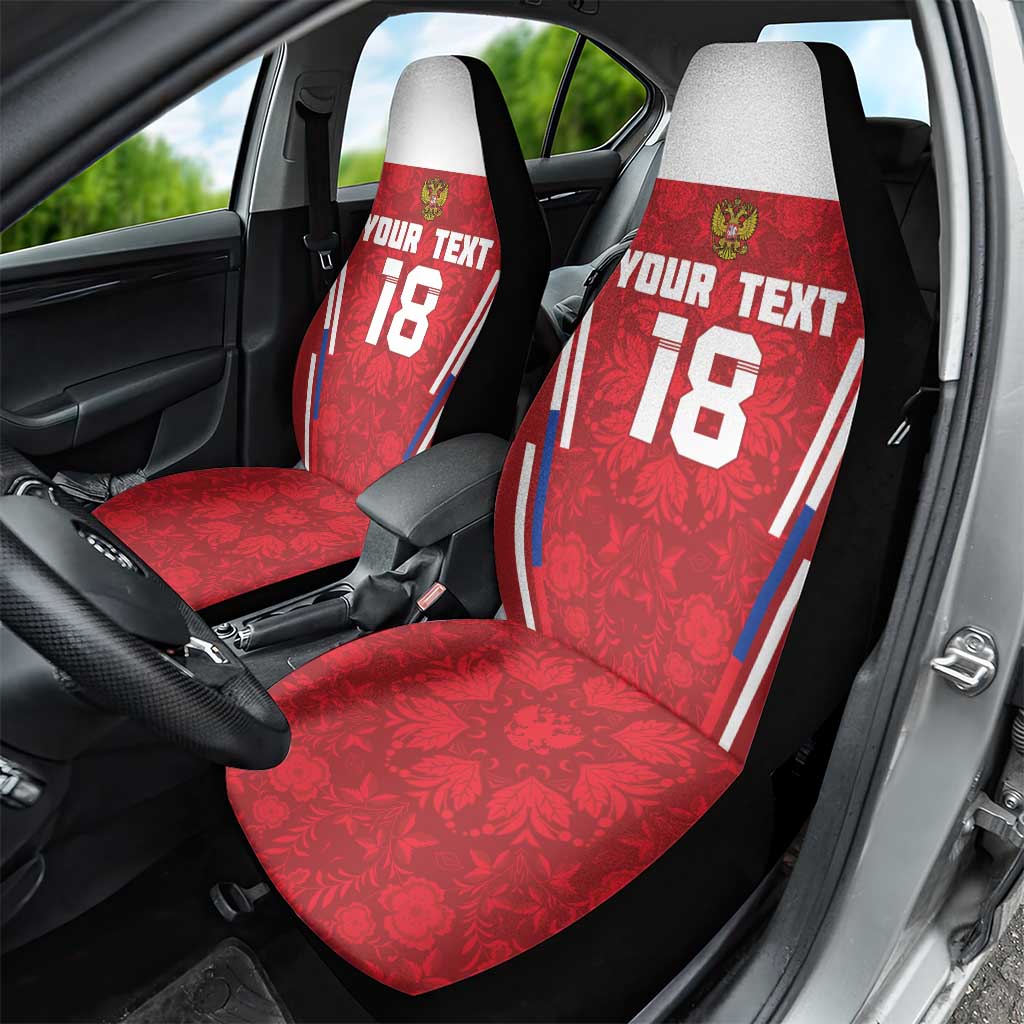 Custom Russia Football Car Seat Cover Red Eagle Spirit - Wonder Print Shop