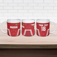 Custom Russia Football Ceramic Mug Red Eagle Spirit - Wonder Print Shop