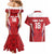 Custom Russia Football Couples Matching Mermaid Dress and Hawaiian Shirt Red Eagle Spirit - Wonder Print Shop