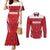 Custom Russia Football Couples Matching Mermaid Dress and Long Sleeve Button Shirt Red Eagle Spirit - Wonder Print Shop
