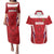 Custom Russia Football Couples Matching Puletasi and Hawaiian Shirt Red Eagle Spirit - Wonder Print Shop