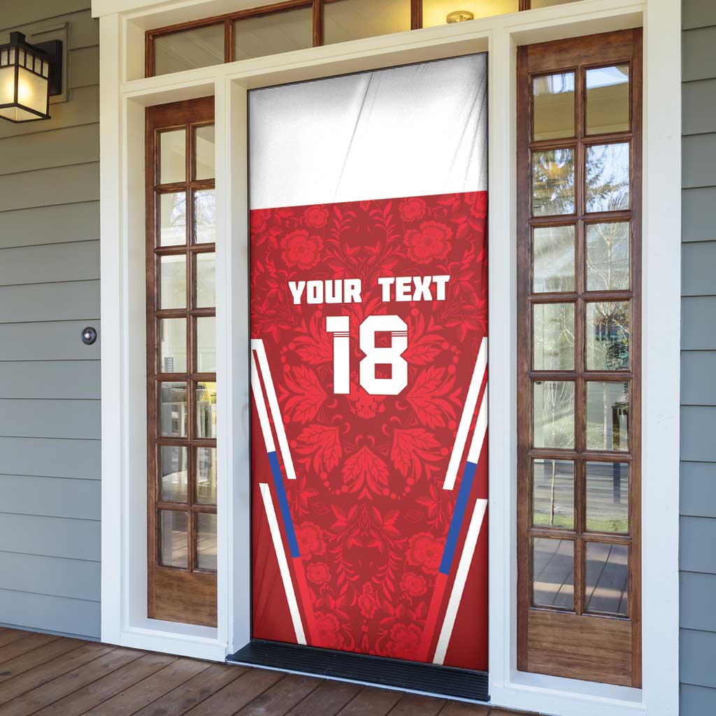 Custom Russia Football Door Cover Red Eagle Spirit - Wonder Print Shop