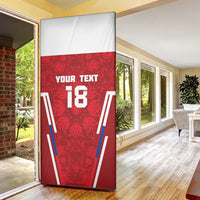 Custom Russia Football Door Cover Red Eagle Spirit - Wonder Print Shop