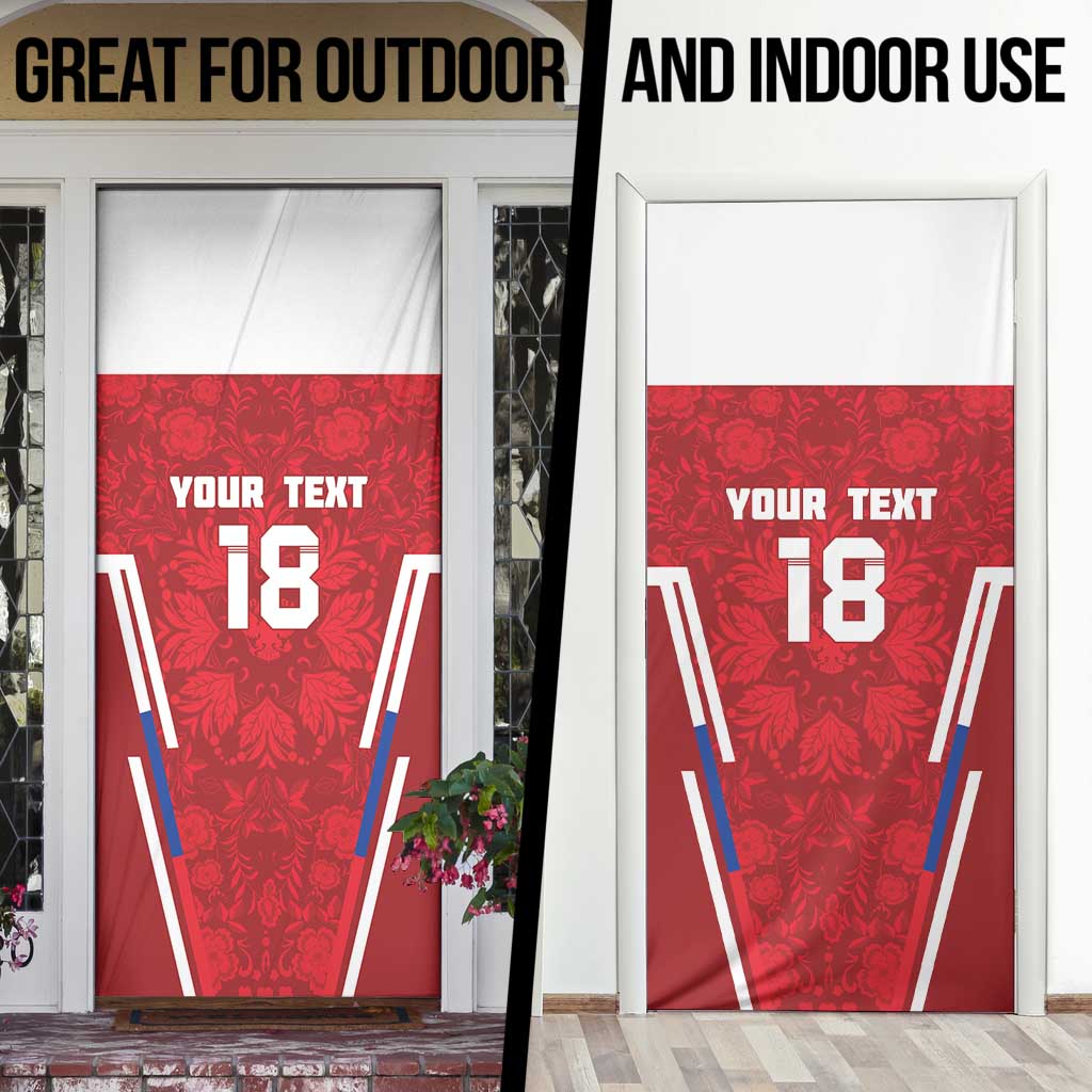 Custom Russia Football Door Cover Red Eagle Spirit - Wonder Print Shop