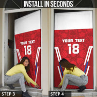 Custom Russia Football Door Cover Red Eagle Spirit - Wonder Print Shop