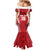 Custom Russia Football Family Matching Mermaid Dress and Hawaiian Shirt Red Eagle Spirit - Wonder Print Shop