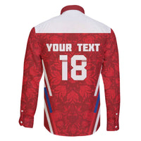 Custom Russia Football Family Matching Off The Shoulder Long Sleeve Dress and Hawaiian Shirt Red Eagle Spirit - Wonder Print Shop