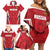 Custom Russia Football Family Matching Off Shoulder Short Dress and Hawaiian Shirt Red Eagle Spirit - Wonder Print Shop