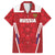 Custom Russia Football Family Matching Off Shoulder Short Dress and Hawaiian Shirt Red Eagle Spirit - Wonder Print Shop