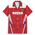 Custom Russia Football Family Matching Puletasi and Hawaiian Shirt Red Eagle Spirit - Wonder Print Shop
