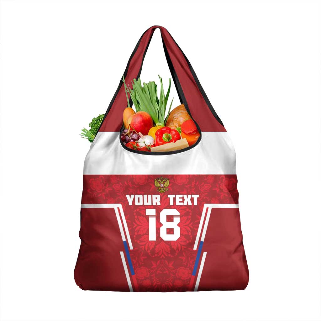 Custom Russia Football Grocery Bag Red Eagle Spirit - Wonder Print Shop