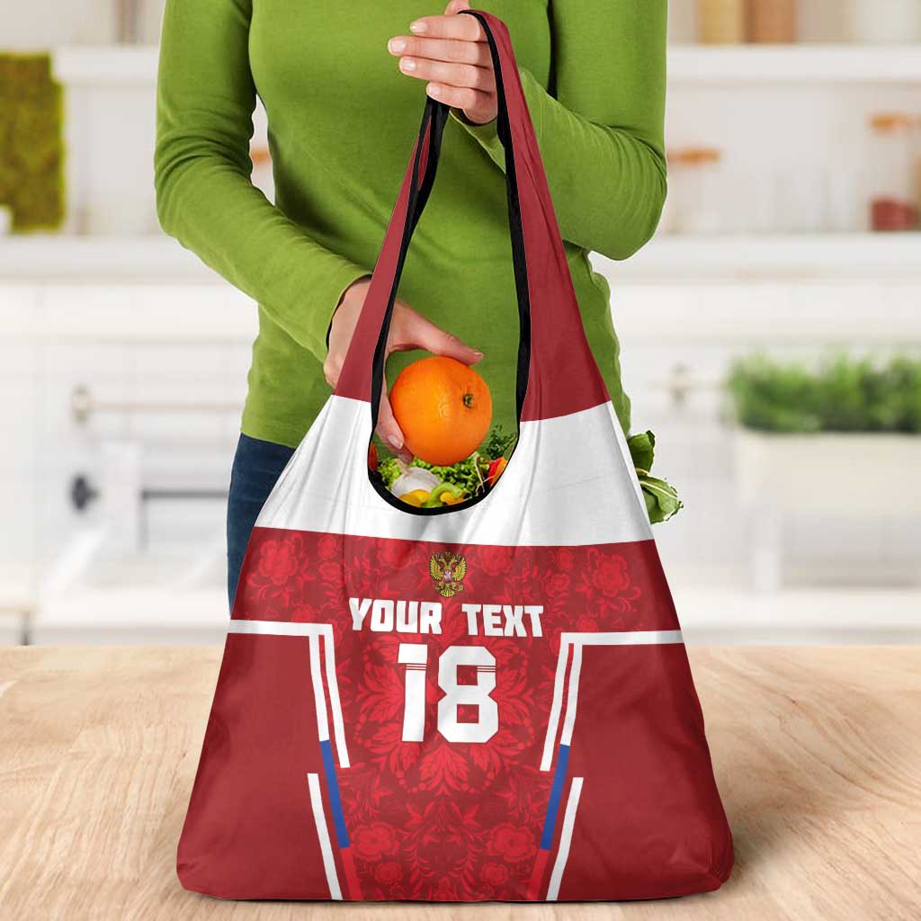 Custom Russia Football Grocery Bag Red Eagle Spirit - Wonder Print Shop