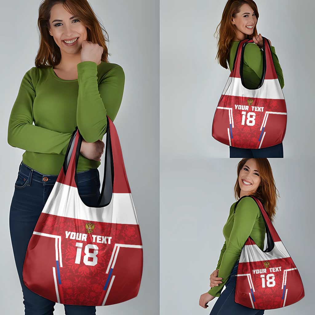 Custom Russia Football Grocery Bag Red Eagle Spirit - Wonder Print Shop