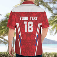 Custom Russia Football Hawaiian Shirt Red Eagle Spirit - Wonder Print Shop