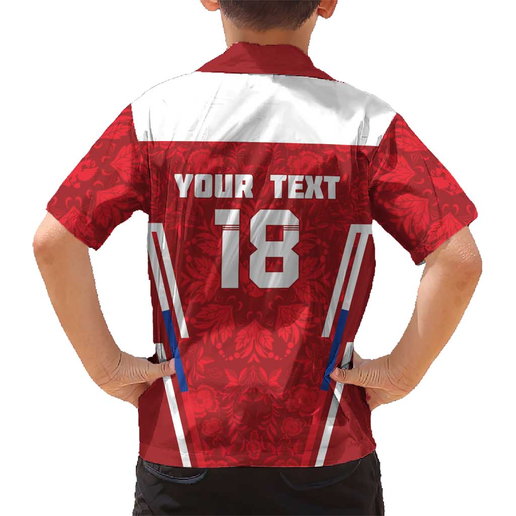 Custom Russia Football Hawaiian Shirt Red Eagle Spirit - Wonder Print Shop