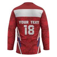 Custom Russia Football Hockey Jersey Red Eagle Spirit - Wonder Print Shop