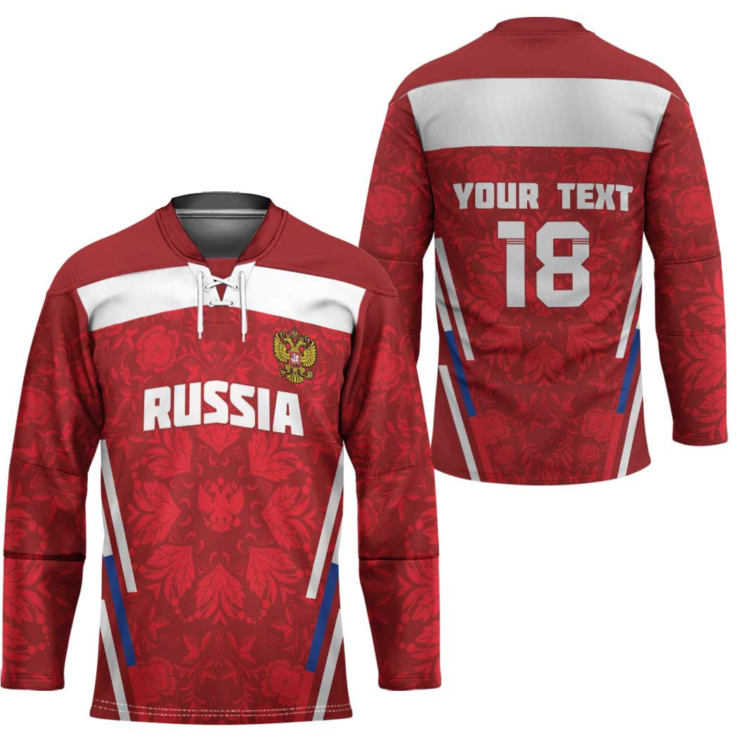 Custom Russia Football Hockey Jersey Red Eagle Spirit - Wonder Print Shop