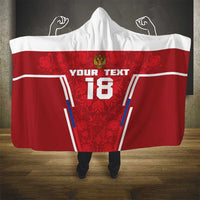 Custom Russia Football Hooded Blanket Red Eagle Spirit - Wonder Print Shop