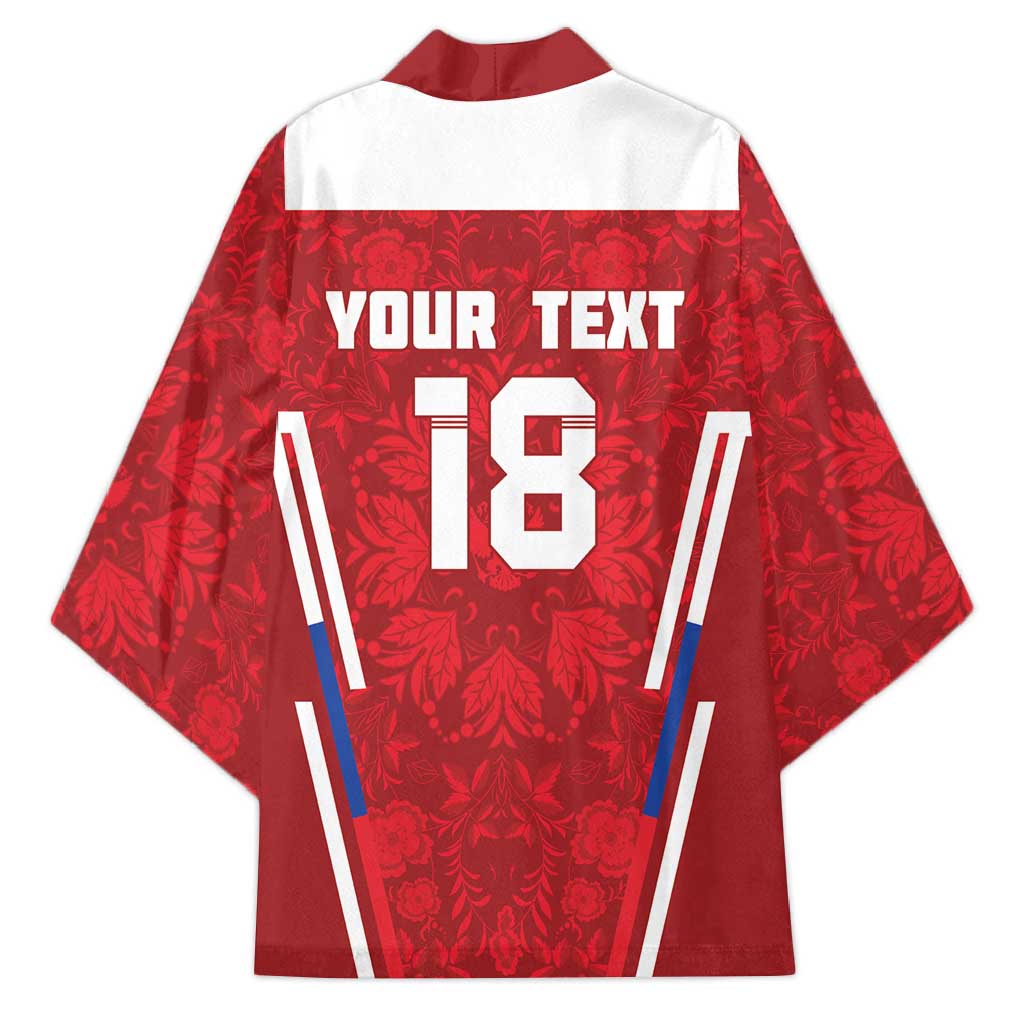 Custom Russia Football Kimono Red Eagle Spirit - Wonder Print Shop