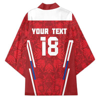 Custom Russia Football Kimono Red Eagle Spirit - Wonder Print Shop