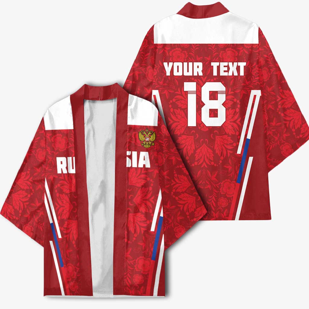 Custom Russia Football Kimono Red Eagle Spirit - Wonder Print Shop