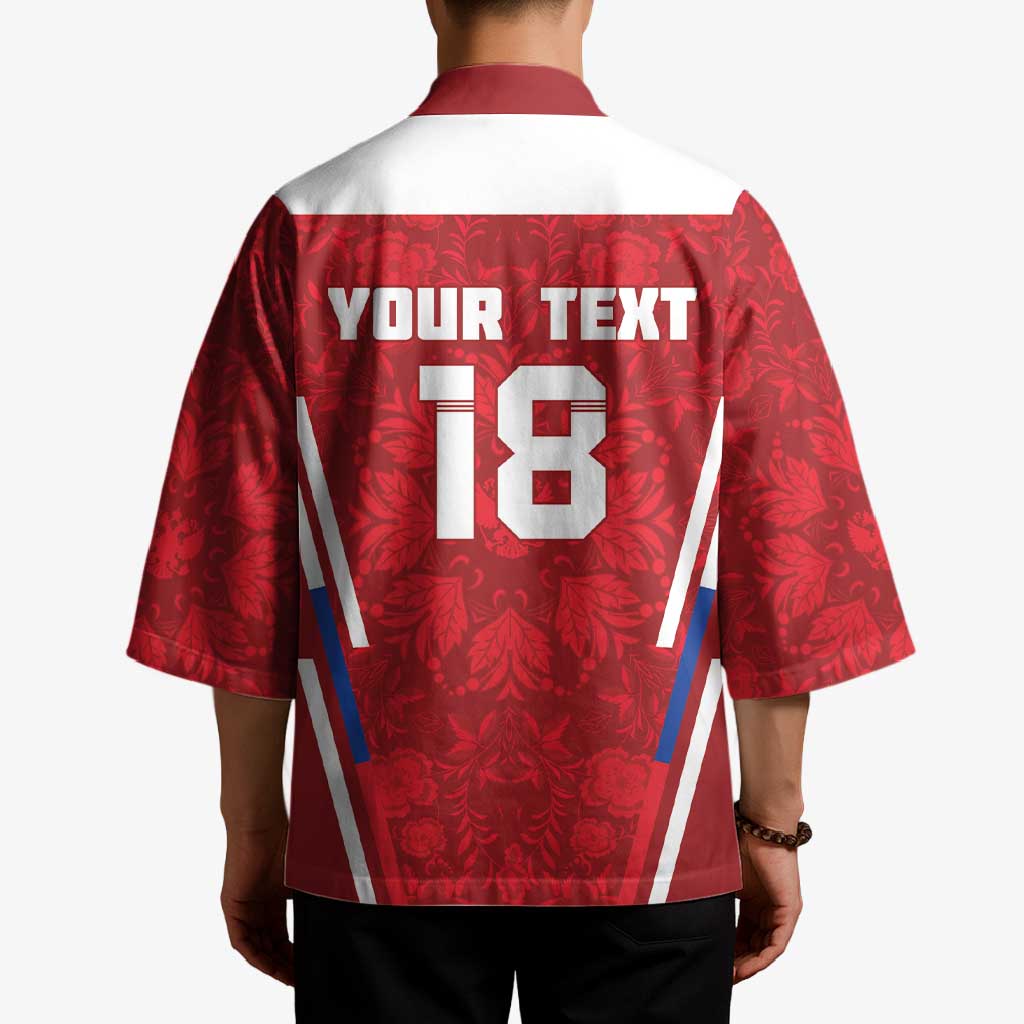 Custom Russia Football Kimono Red Eagle Spirit - Wonder Print Shop