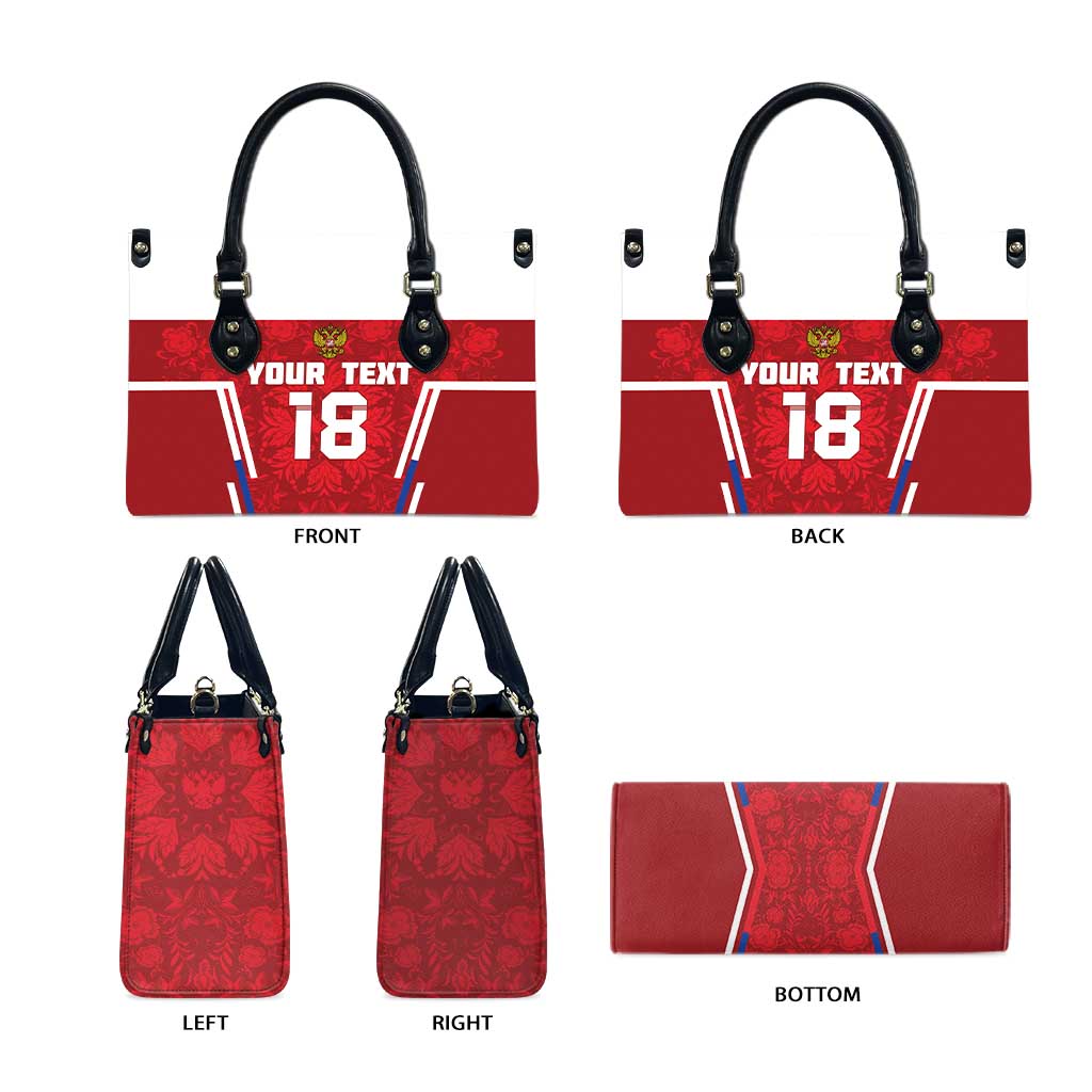 Custom Russia Football Leather Bag Red Eagle Spirit - Wonder Print Shop