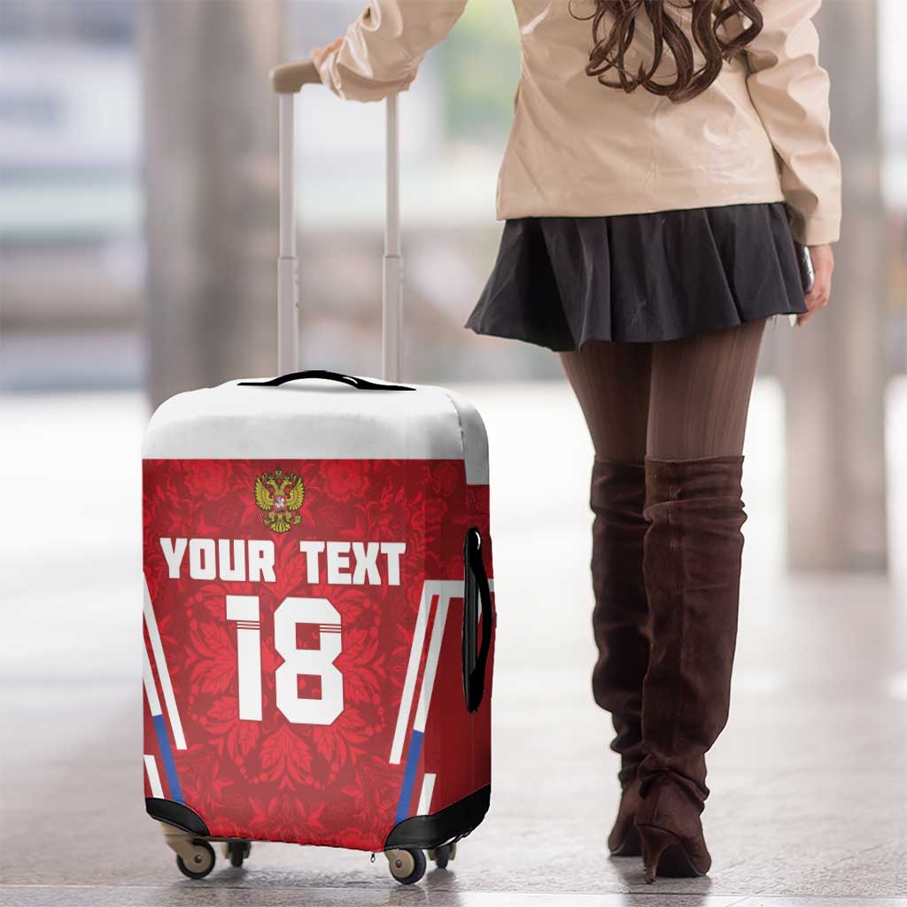 Custom Russia Football Luggage Cover Red Eagle Spirit - Wonder Print Shop