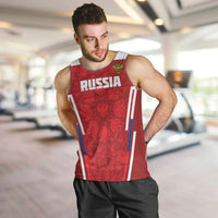 Custom Russia Football Men Tank Top Red Eagle Spirit - Wonder Print Shop