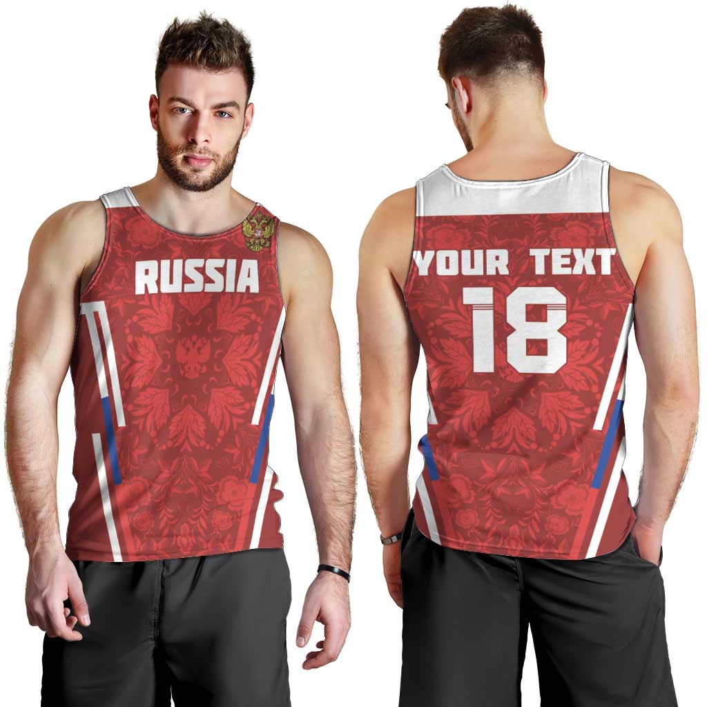 Custom Russia Football Men Tank Top Red Eagle Spirit - Wonder Print Shop