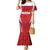 Custom Russia Football Mermaid Dress Red Eagle Spirit - Wonder Print Shop