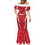Custom Russia Football Mermaid Dress Red Eagle Spirit - Wonder Print Shop