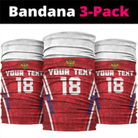 Custom Russia Football Neck Gaiter Red Eagle Spirit - Wonder Print Shop