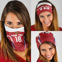Custom Russia Football Neck Gaiter Red Eagle Spirit - Wonder Print Shop