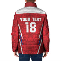 Custom Russia Football Padded Jacket Red Eagle Spirit - Wonder Print Shop