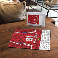 Custom Russia Football Puzzle Red Eagle Spirit - Wonder Print Shop