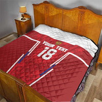 Custom Russia Football Quilt Red Eagle Spirit - Wonder Print Shop
