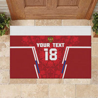 Custom Russia Football Rubber Doormat Red Eagle Spirit - Wonder Print Shop