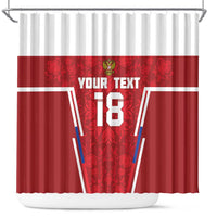 Custom Russia Football Shower Curtain Red Eagle Spirit - Wonder Print Shop