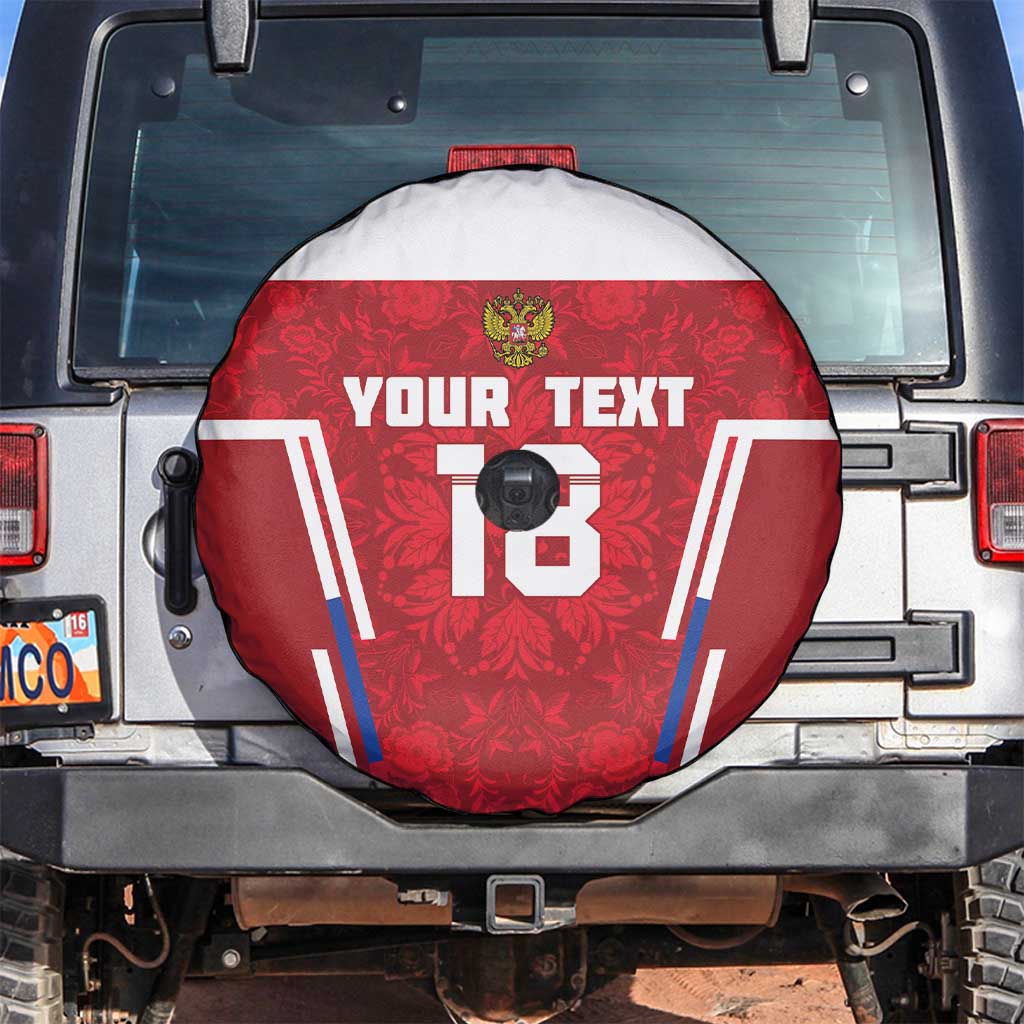 Custom Russia Football Spare Tire Cover Red Eagle Spirit - Wonder Print Shop
