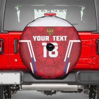 Custom Russia Football Spare Tire Cover Red Eagle Spirit - Wonder Print Shop