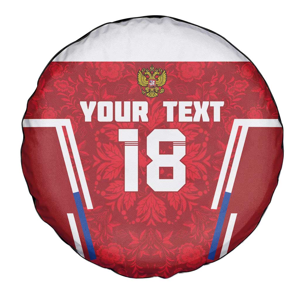 Custom Russia Football Spare Tire Cover Red Eagle Spirit - Wonder Print Shop