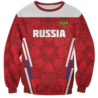Custom Russia Football Sweatshirt Red Eagle Spirit - Wonder Print Shop