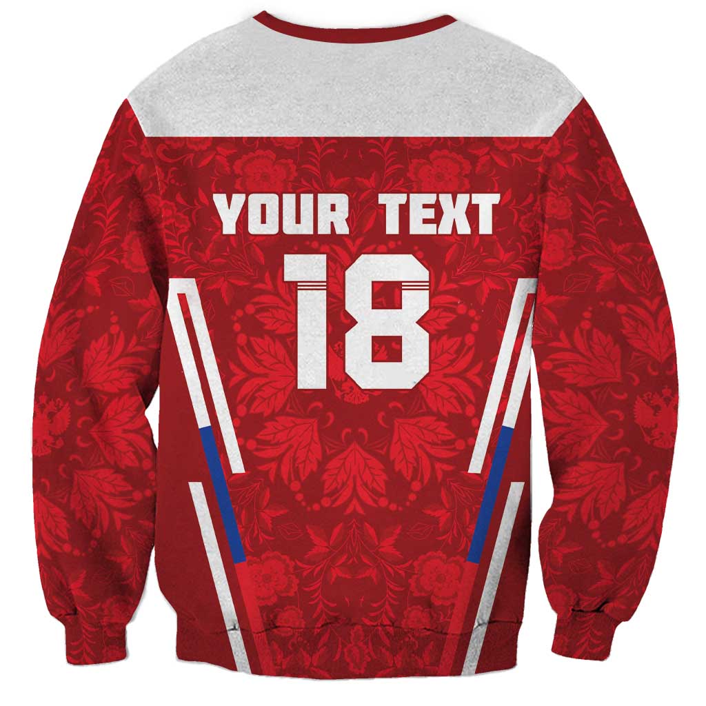 Custom Russia Football Sweatshirt Red Eagle Spirit - Wonder Print Shop