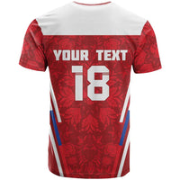 Custom Russia Football T Shirt Red Eagle Spirit - Wonder Print Shop