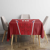 Custom Russia Football Tablecloth Red Eagle Spirit - Wonder Print Shop