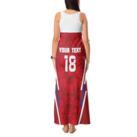 Custom Russia Football Tank Maxi Dress Red Eagle Spirit - Wonder Print Shop