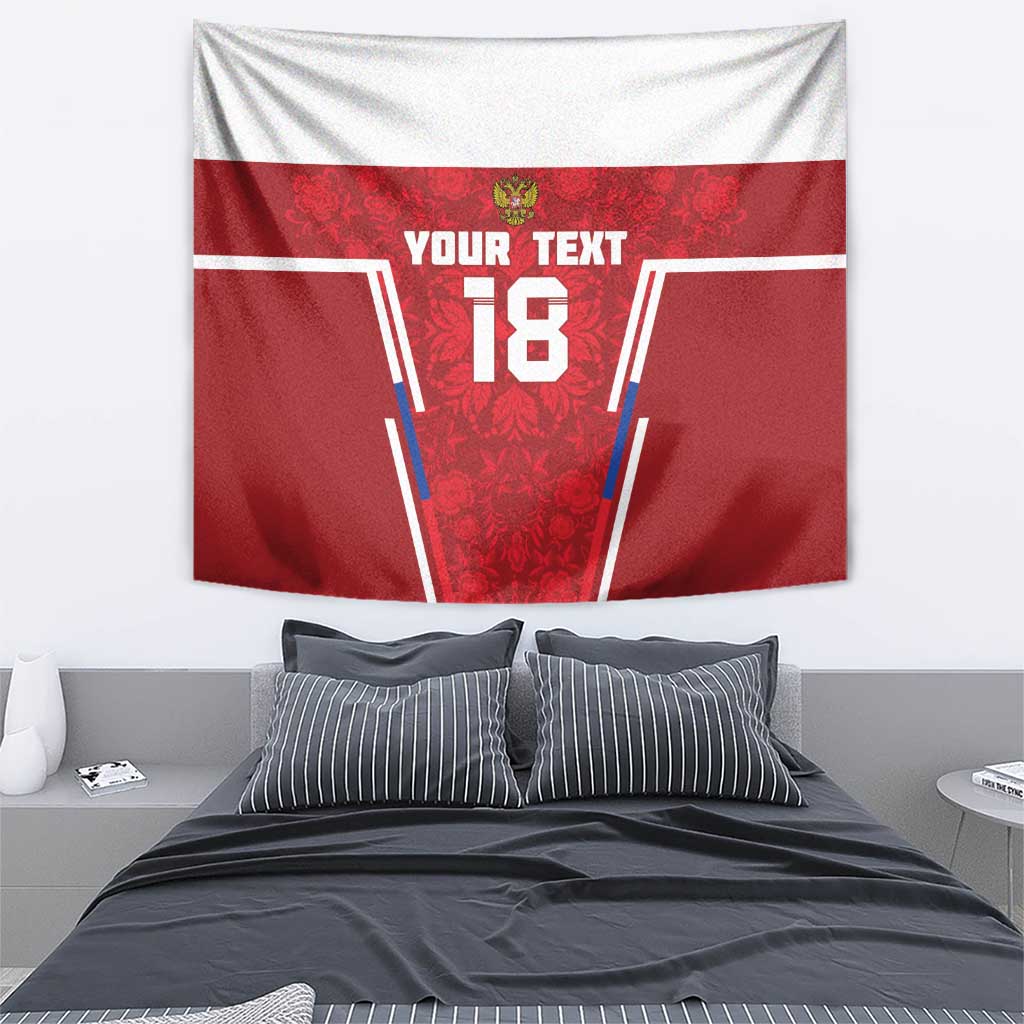 Custom Russia Football Tapestry Red Eagle Spirit - Wonder Print Shop