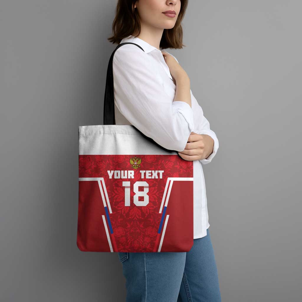 Custom Russia Football Tote Bag Red Eagle Spirit - Wonder Print Shop