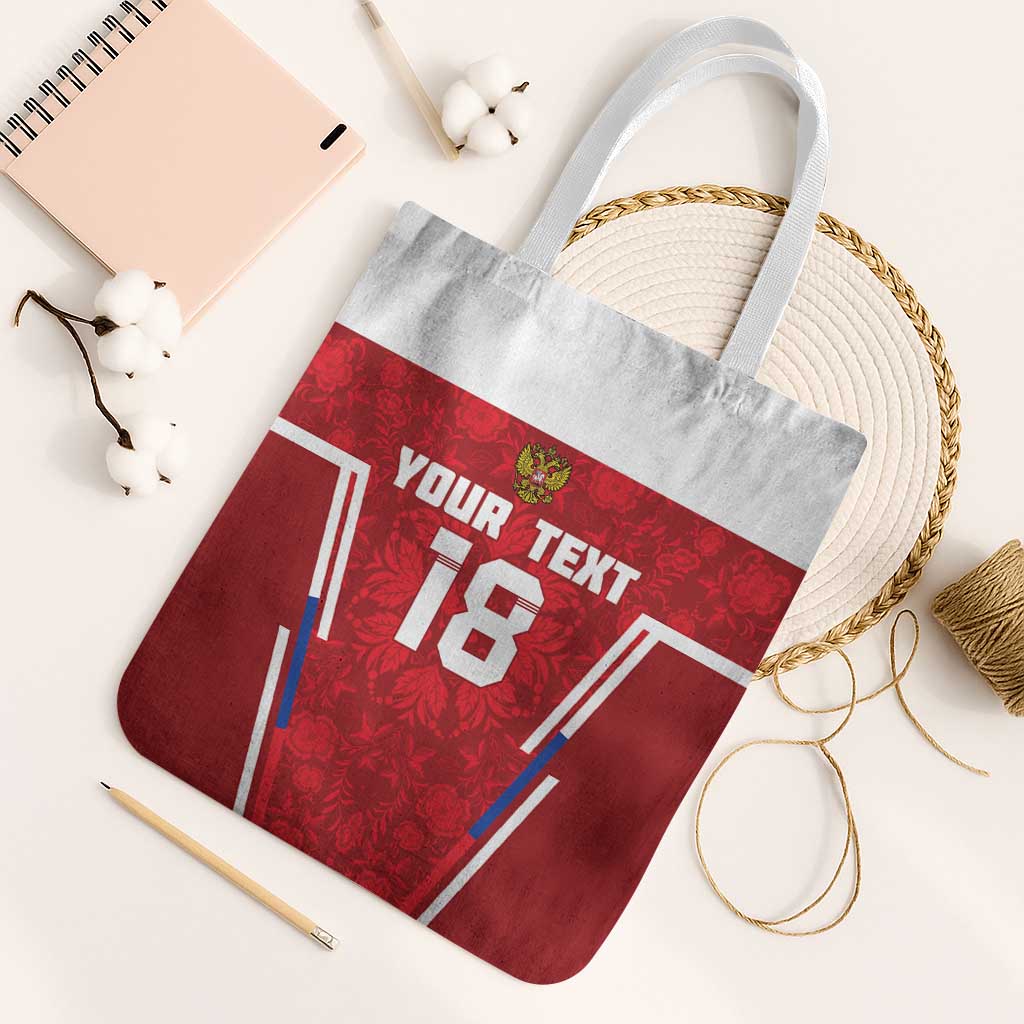Custom Russia Football Tote Bag Red Eagle Spirit - Wonder Print Shop
